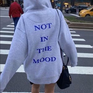 *Not In The Mood zip up hoodie size small